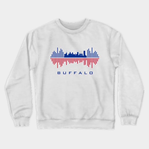 Buffalo Soundwave Crewneck Sweatshirt by blackcheetah